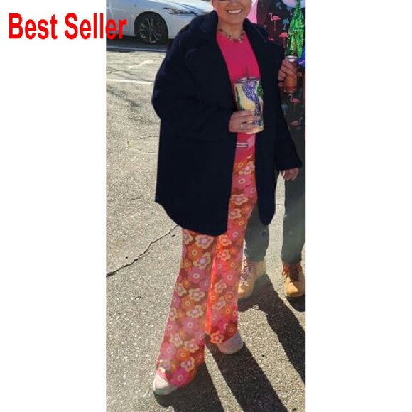 Oversized Faux Fur Coat Lapel Buttons Boyfriend Style Winter Warm Cozy Chic - Picture 4 of 5